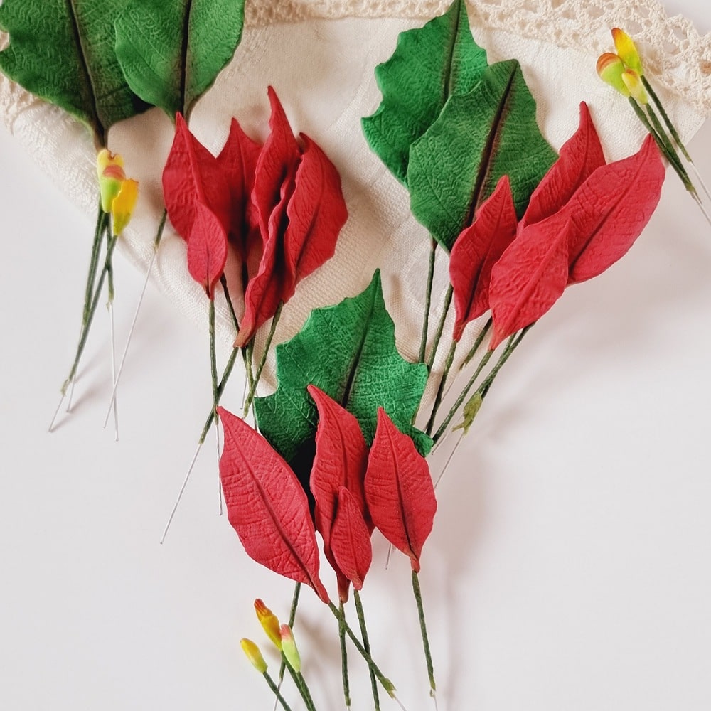 poinsettia card holder gift
