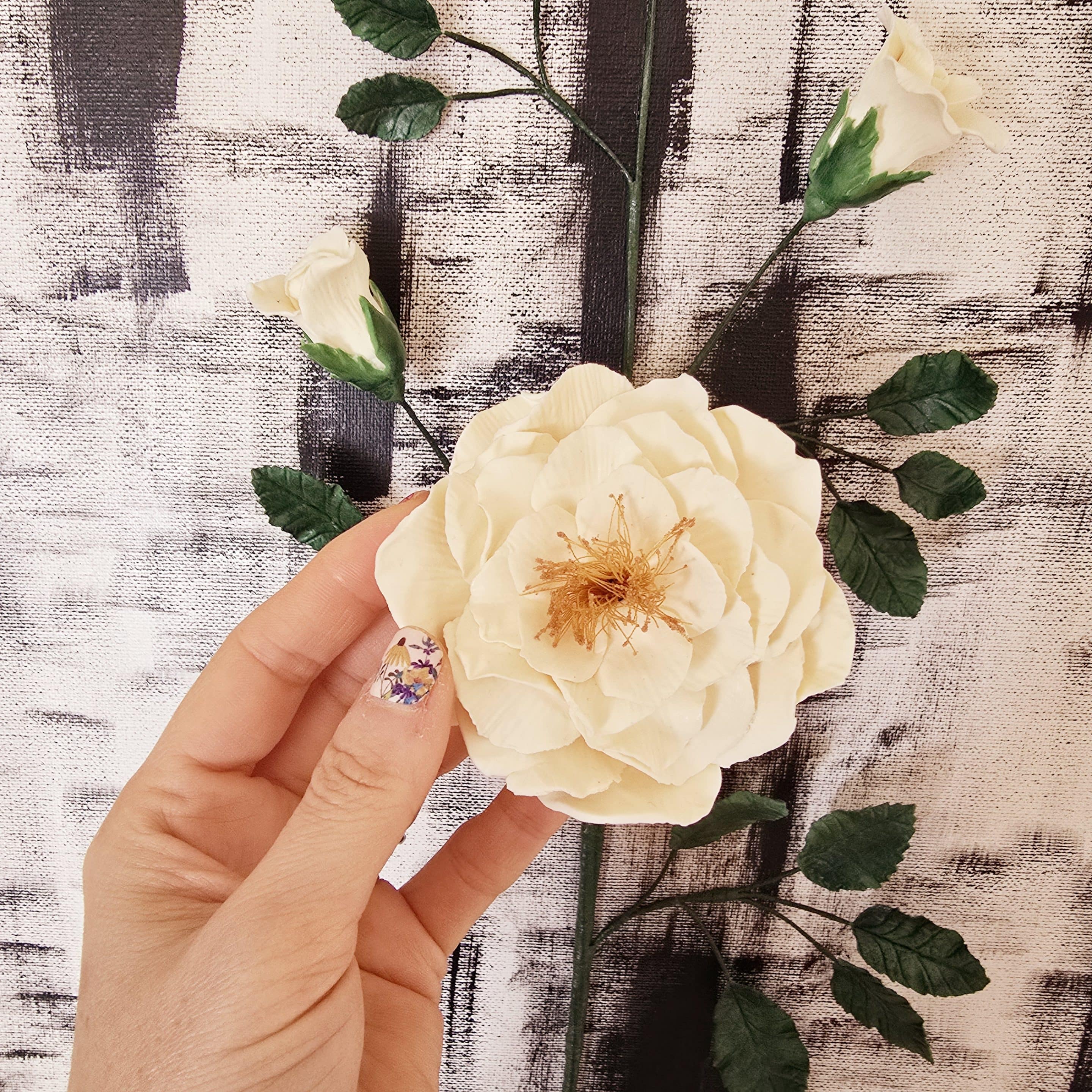 the queen of flowers, 3d floral wall art with garden rose
